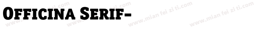 Officina Serif字体转换